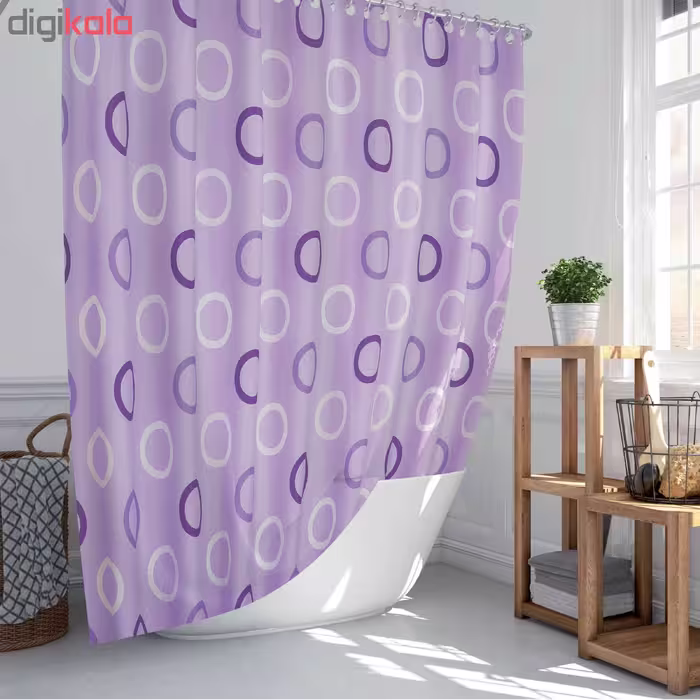 پرده حمام دلفین کد TOR- 5033 سایز 200×180 سانتی متر 
