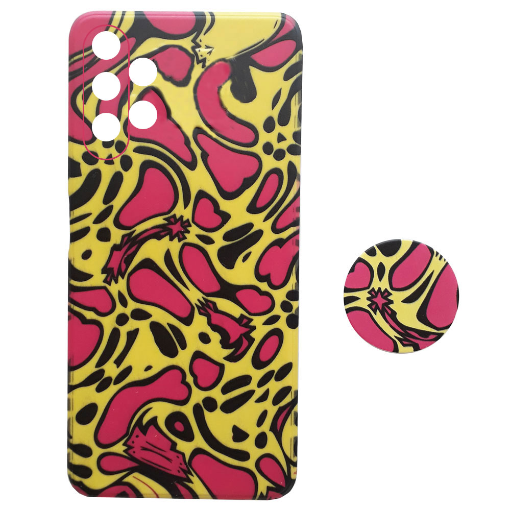 کاور کد A7605 مناسب برای گوشی موبایل سامسونگ Galaxy A32 4G به همراه پایه نگهدارنده