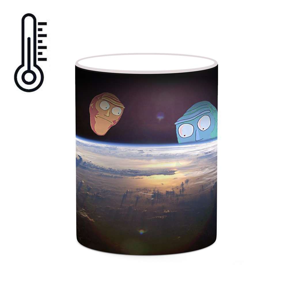 ماگ حرارتی کاکتی طرح کارتون ریک اند مورتی مدل mgh23605