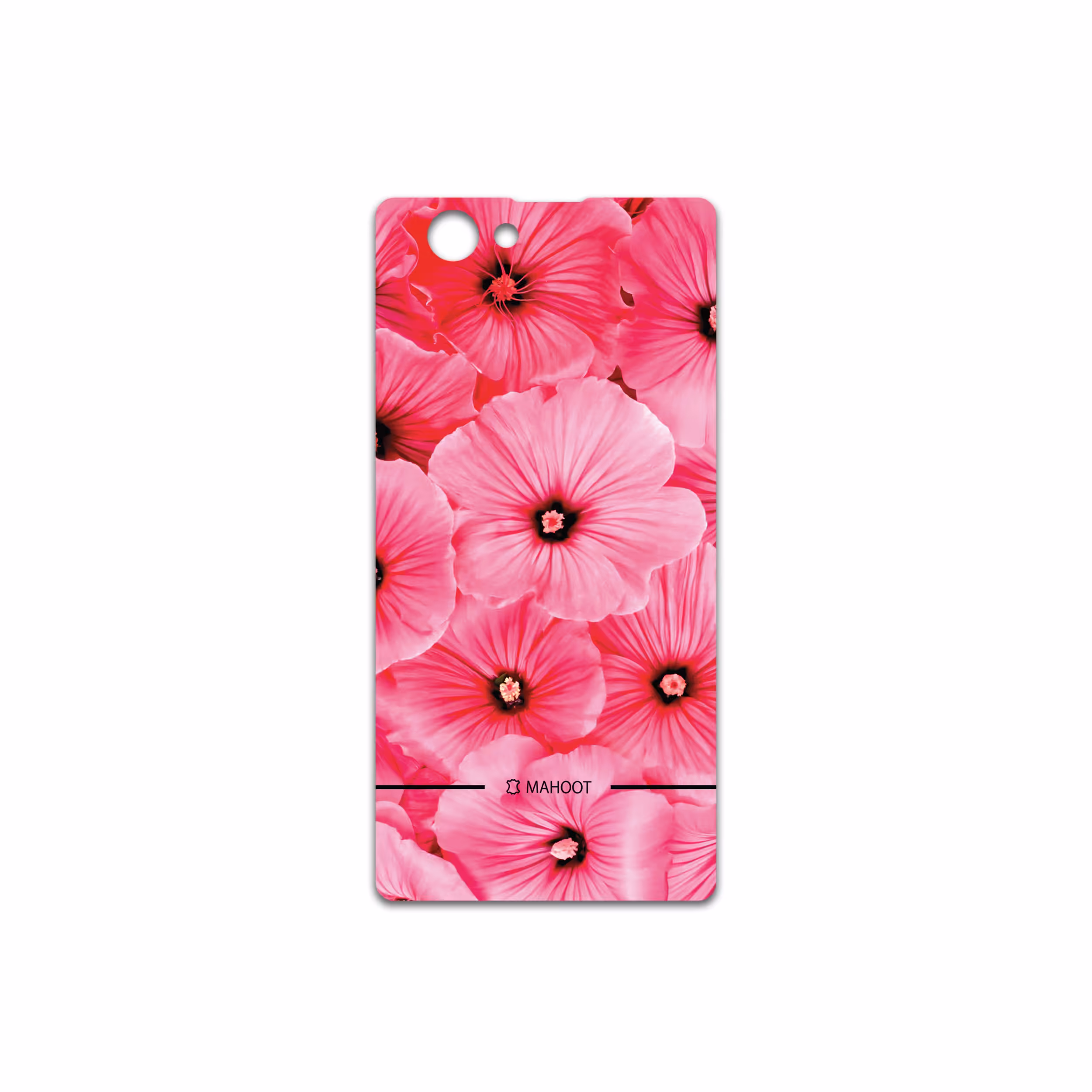 برچسب پوششی ماهوت مدل Pink-Flower مناسب برای گوشی موبایل سونی Xperia Z1 Compact
