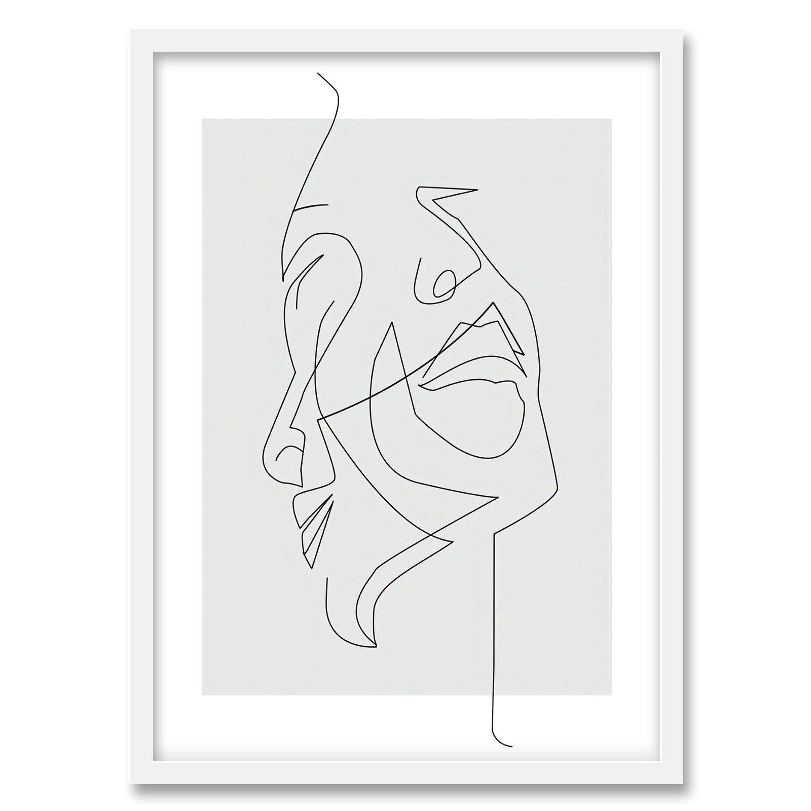 تابلو فورنیمو مدل پرتره لاین آرت مدرن و مینیمال کد 088W