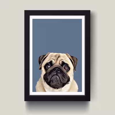 تابلو مدل مینیمال Dog کدS2930-b
