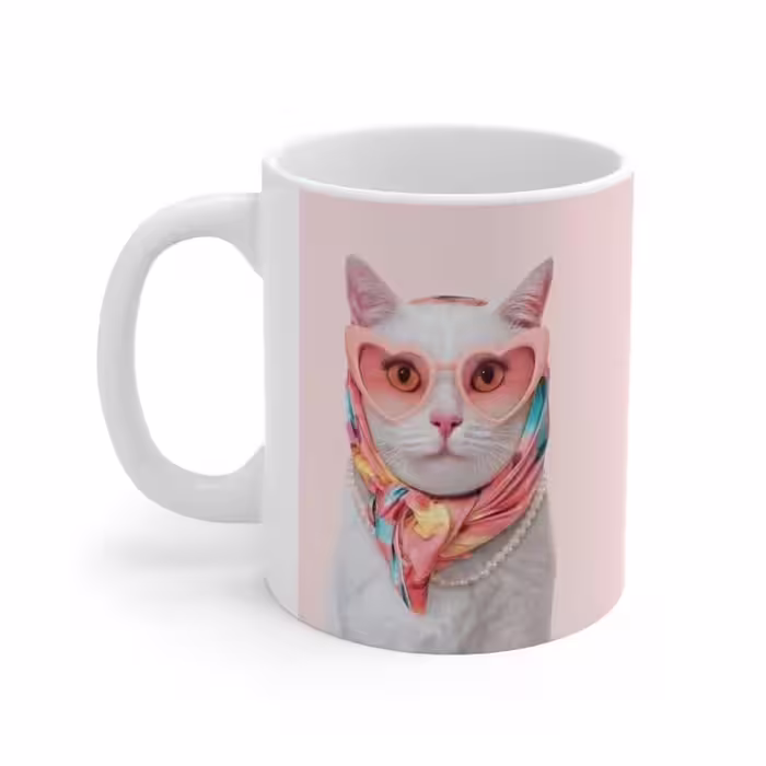 ماگ طرح گربه Cat مدل  NM1231