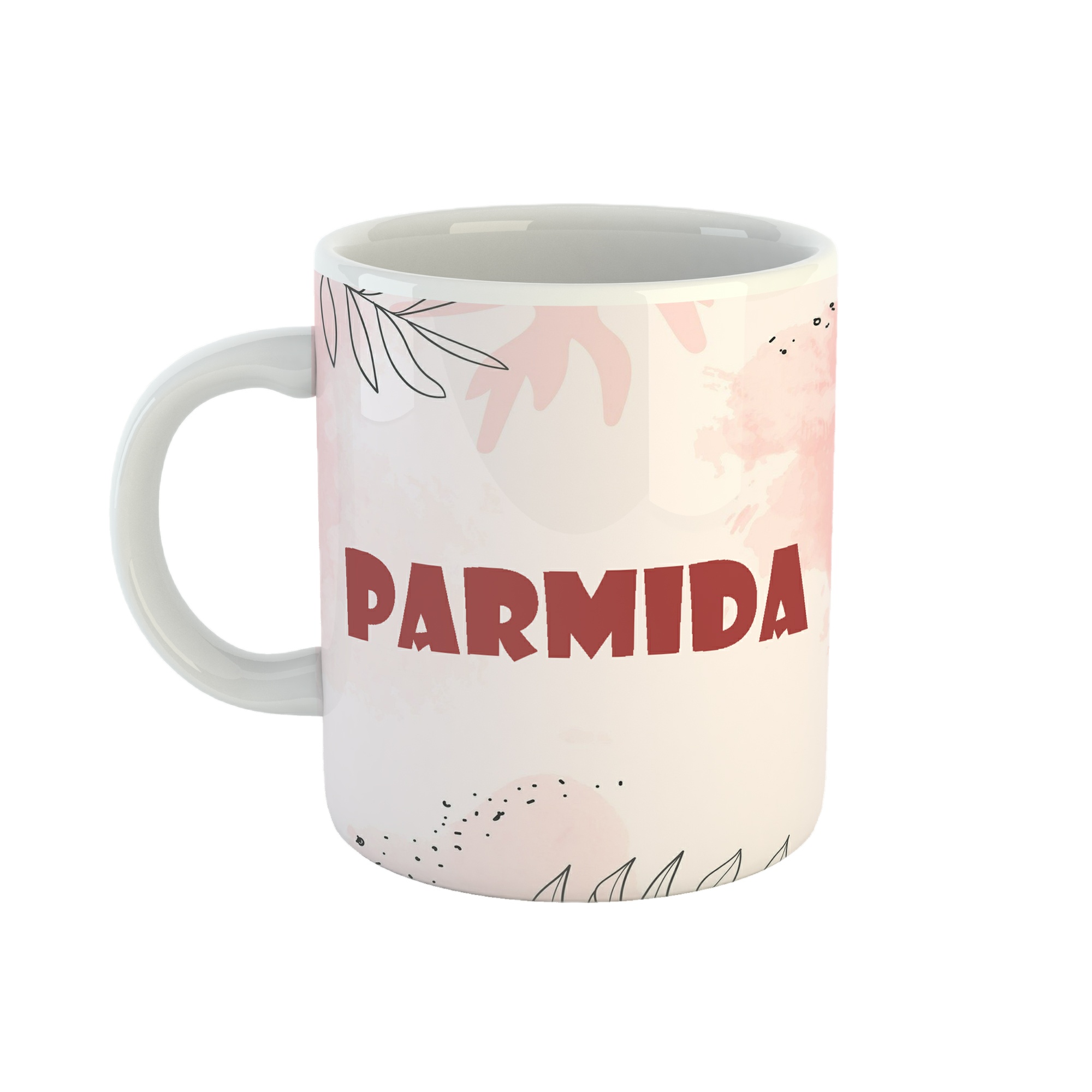 ماگ طرح اسم پارمیدا مدل برگ کد 337