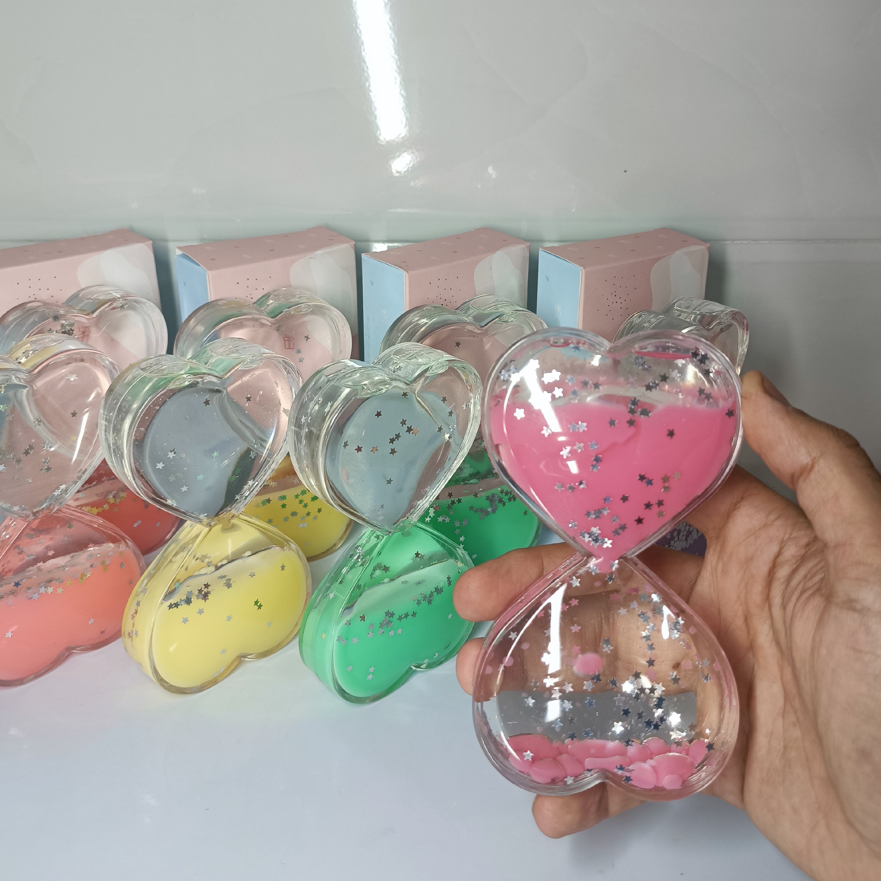 ساعت شنی قلبی آبی رنگ