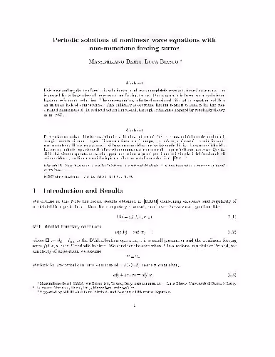خرید و دانلود نسخه کامل کتاب Periodic solutions of nonlinear wave equations with non-monotone forcing terms