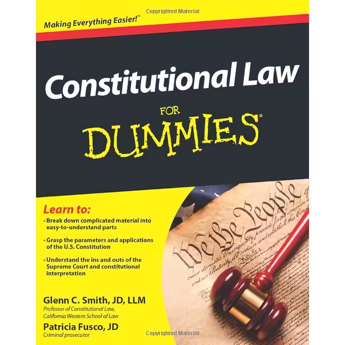 کتاب زبان اصلی Constitutional Law For Dummies انتشارات For Dummies