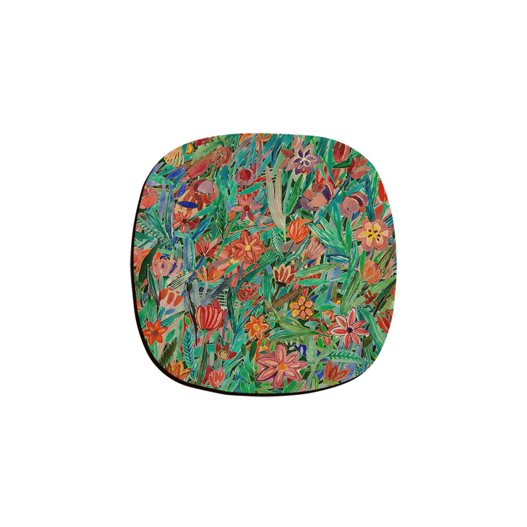 زیر لیوانی ترمه طراحان ایده مدل گل و برگ کد cfp053