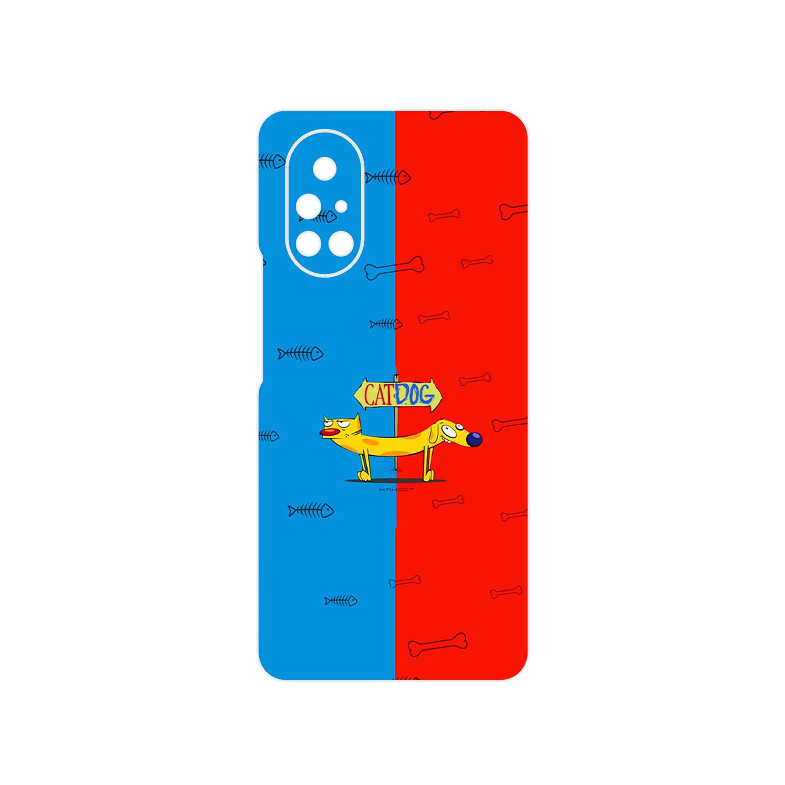 برچسب پوششی ماهوت مدل CatDog مناسب برای گوشی موبایل هوآوی Nova 8