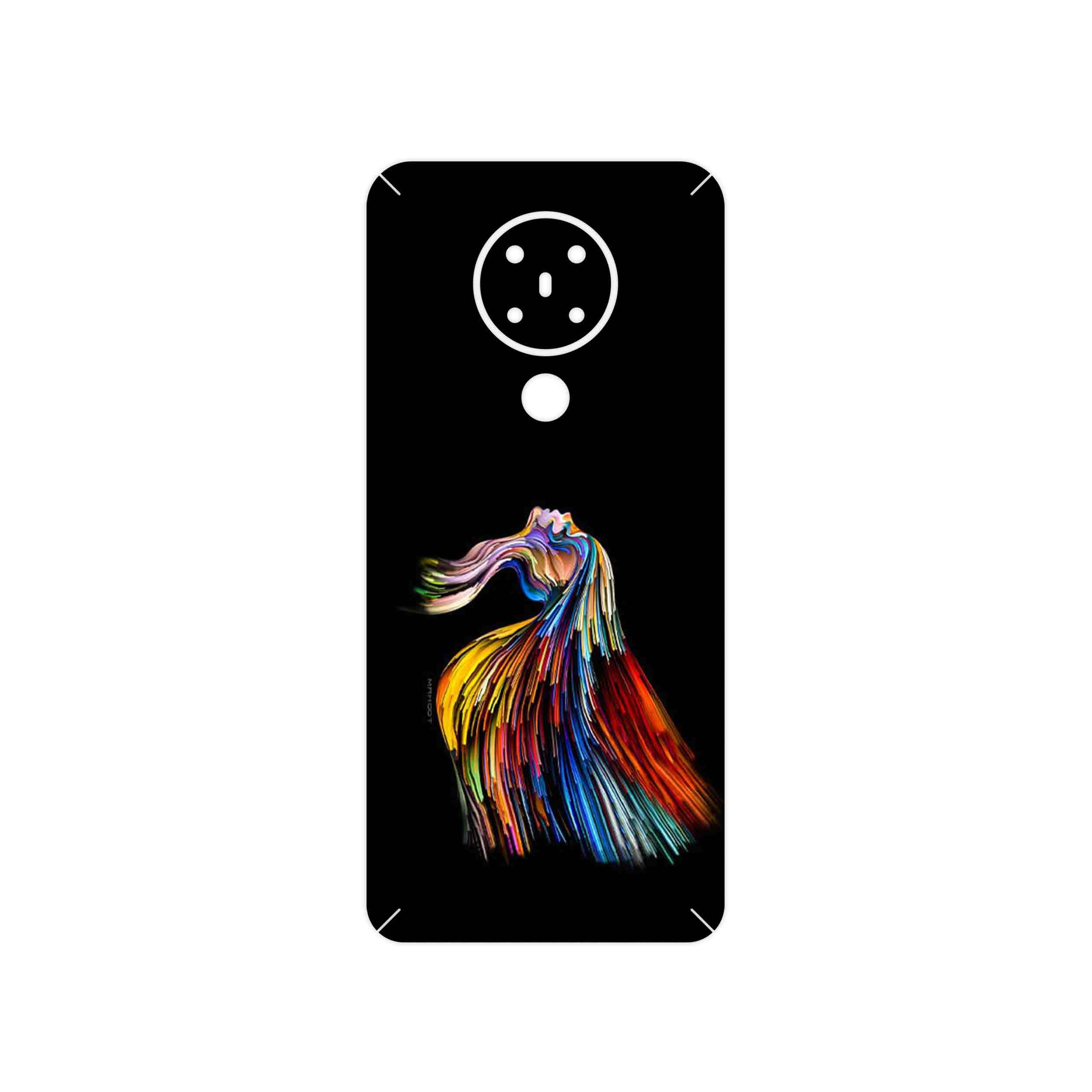 برچسب پوششی ماهوت مدل Rainbow Hair Digital Art مناسب برای گوشی موبایل نوکیا 5.3