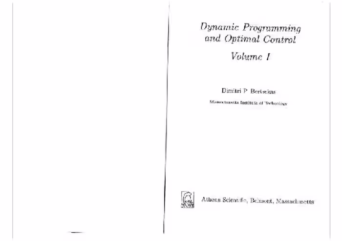 خرید و دانلود نسخه کامل کتاب Dynamic programming and optimal control
