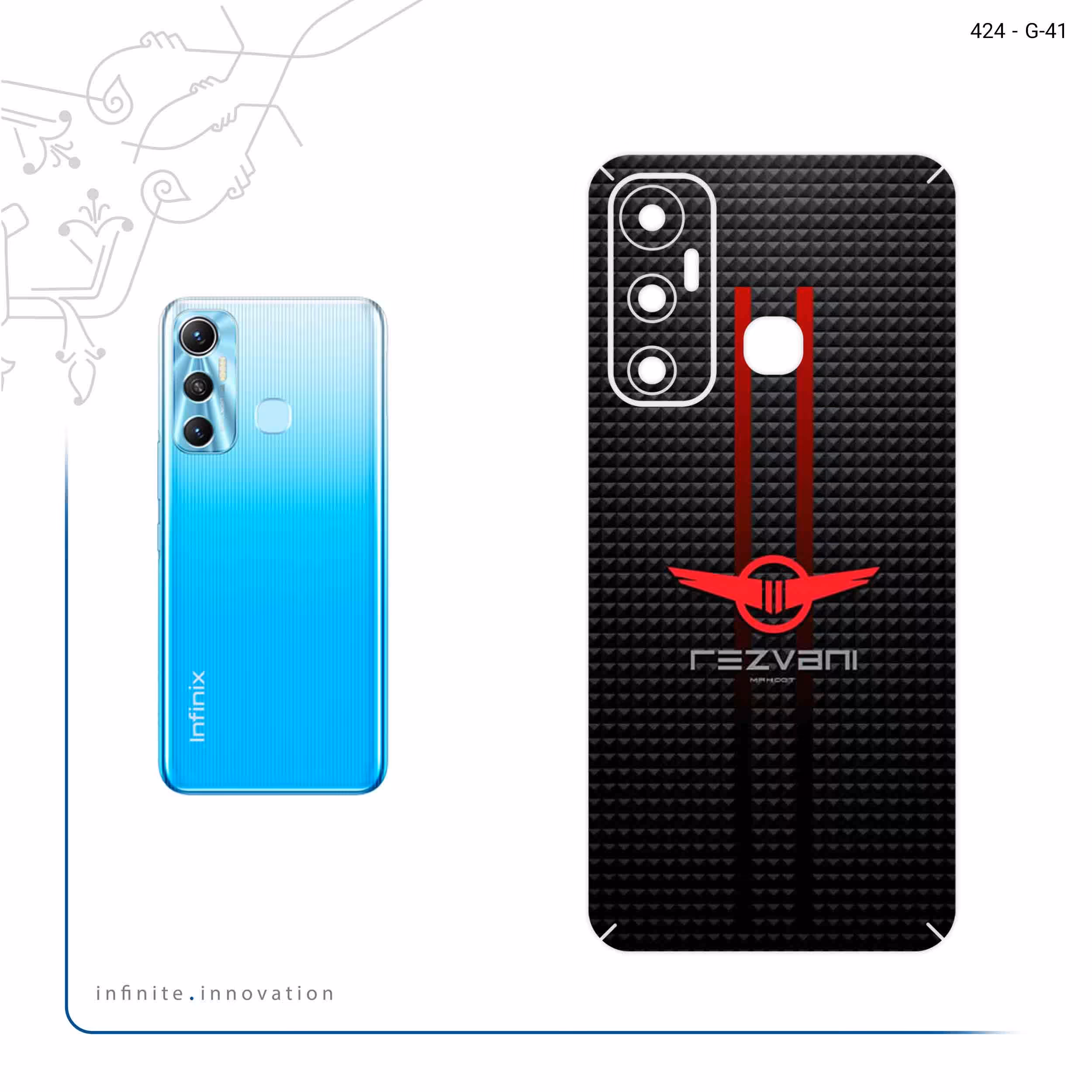 برچسب پوششی ماهوت مدل Rezvani Motors مناسب برای گوشی موبایل اینفینیکس Hot 11