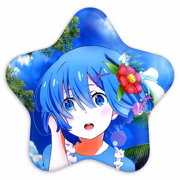 پیکسل خندالو طرح رم انیمه ری زیرو ReZero مدل ستاره ای کد 12838