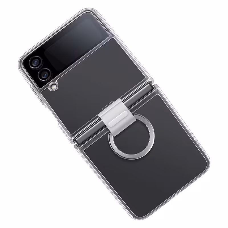 کاور شفاف با حلقه زد فلیپ 4 سامسونگ Galaxy Z Flip4 Clear Cover with Ring