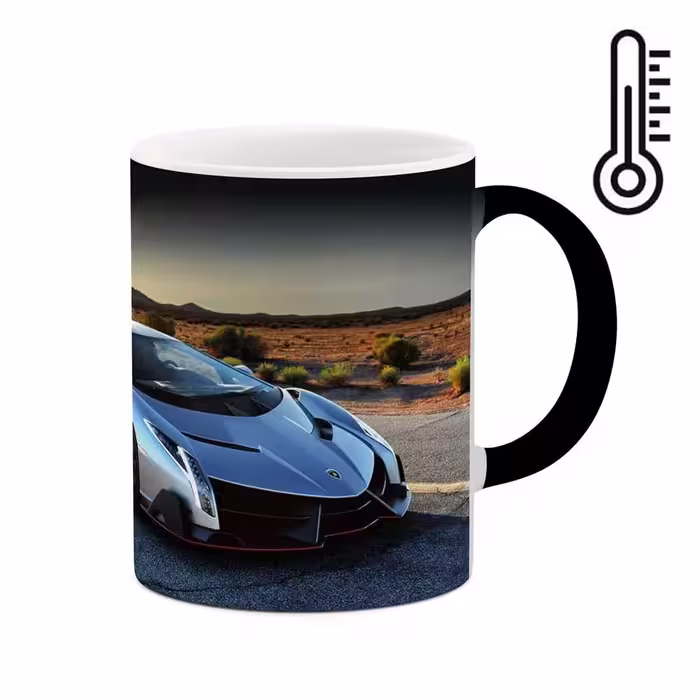 ماگ حرارتی طرح ماشین Lamborghini veneno مدل mgph15618