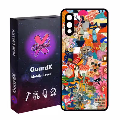 کاور گارد ایکس طرح کلاژ مدل Glass10576 مناسب برای گوشی موبایل سامسونگ Galaxy A02 / M02