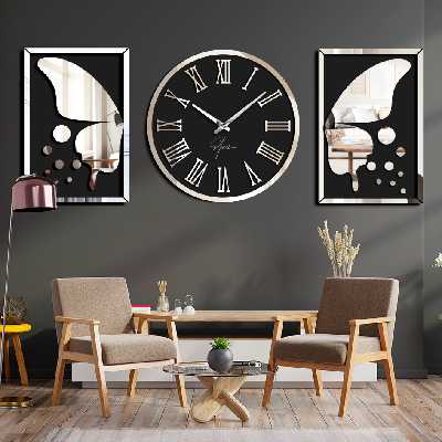 ساعت دیواری اِلِنسی مدل Carolyn به همراه آینه