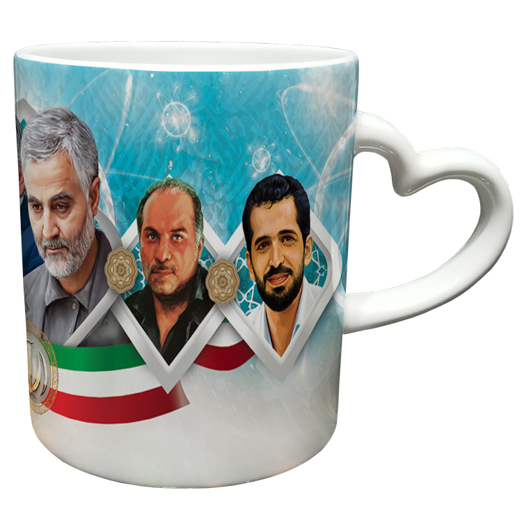 ماگ مدل دسته قلبی طرح سردار سلیمانی کد 9