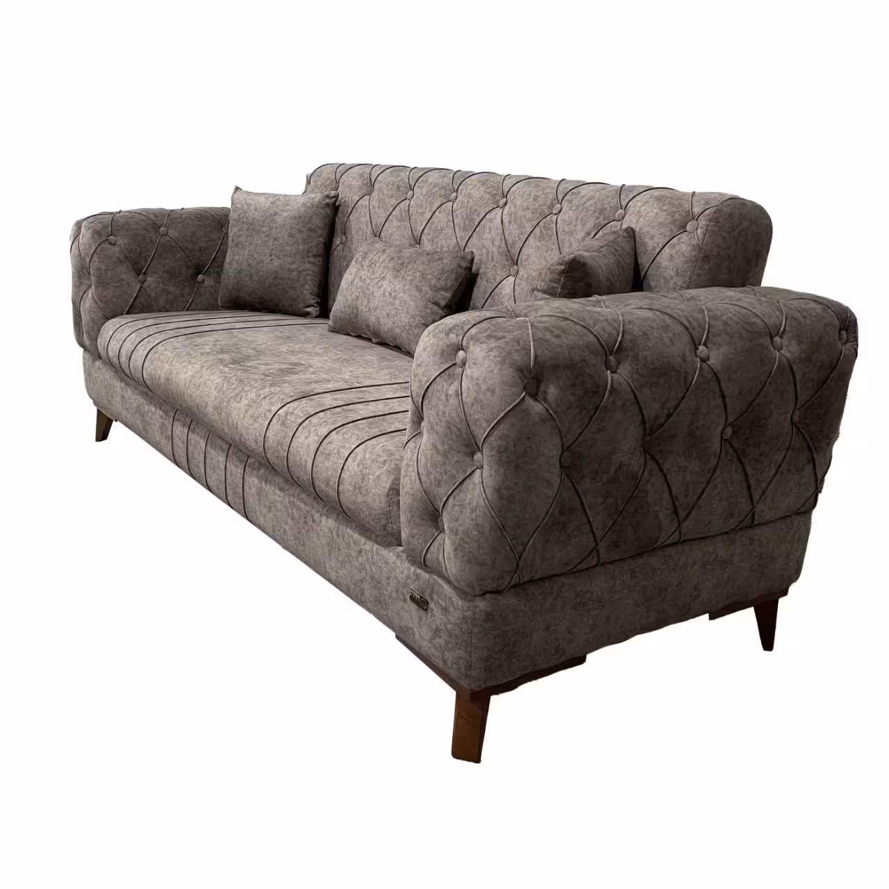 مبل راحتی 8 نفره چستر یونانی پایه چوبی لمسه دوخت فوم سرد