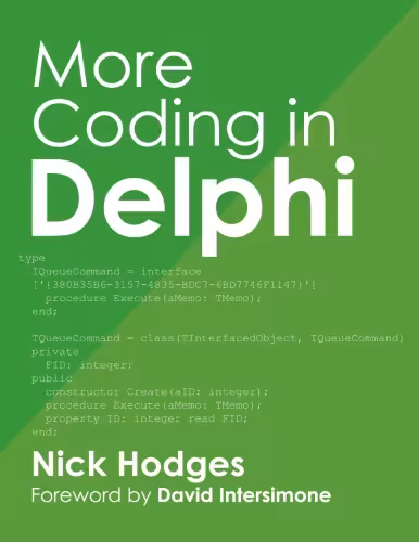 خرید و دانلود نسخه کامل کتاب More Coding in Delphi