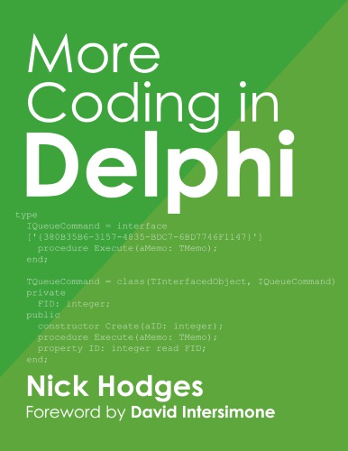 خرید و دانلود نسخه کامل کتاب More Coding in Delphi