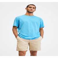 تی شرت آبی مردانه پنبه Futter t shirt اورجینال MANGO Man