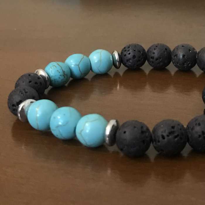 دستبند مدل فیروزه و لاوا