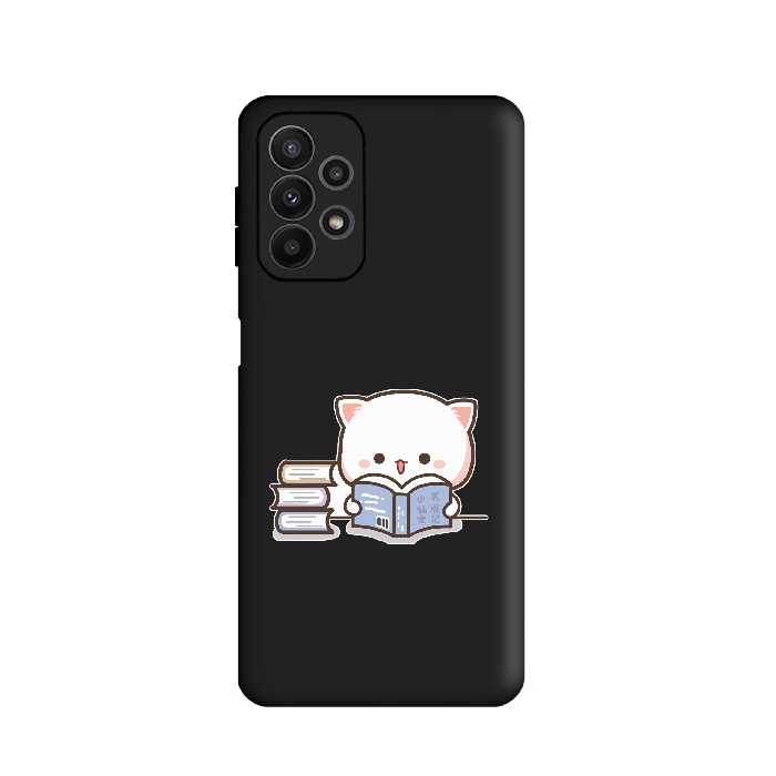 کاور طرح گربه و کتاب کد u5979 مناسب برای گوشی موبایل سامسونگ Galaxy A73 