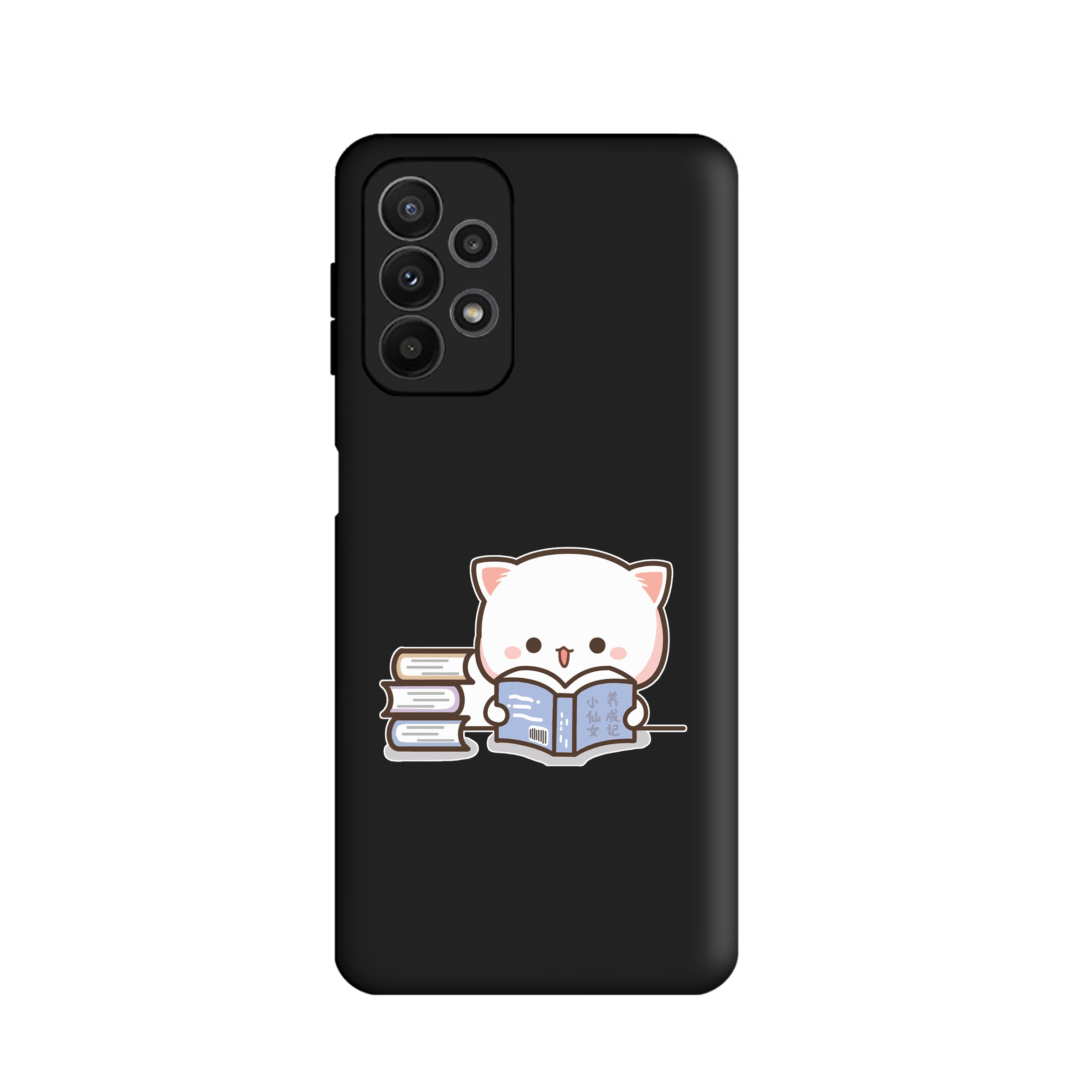 کاور طرح گربه و کتاب کد u5979 مناسب برای گوشی موبایل سامسونگ Galaxy A73 