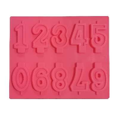 قالب شمع طرح اعداد مدل nu