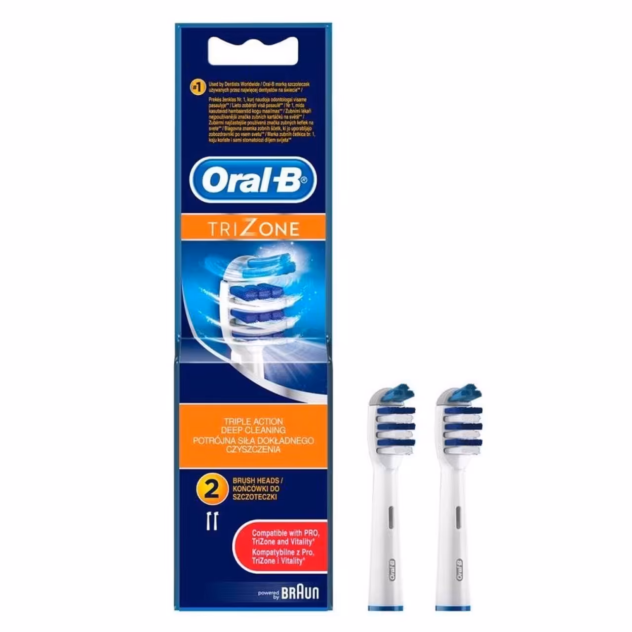 سری یدک مسواک برقی ااورال-بی مدل TriZone بسته 2 عددی
