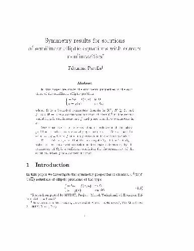 خرید و دانلود نسخه کامل کتاب Symmetry results for solutions of semilinear elliptic equations with convex nonlinearities