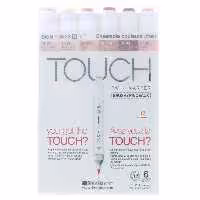 ست ماژیک 6 عددی براش رنگ پوست B تاچ TOUCH