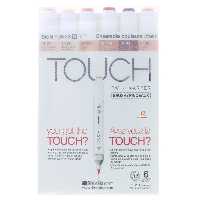 ست ماژیک 6 عددی براش رنگ پوست B تاچ TOUCH
