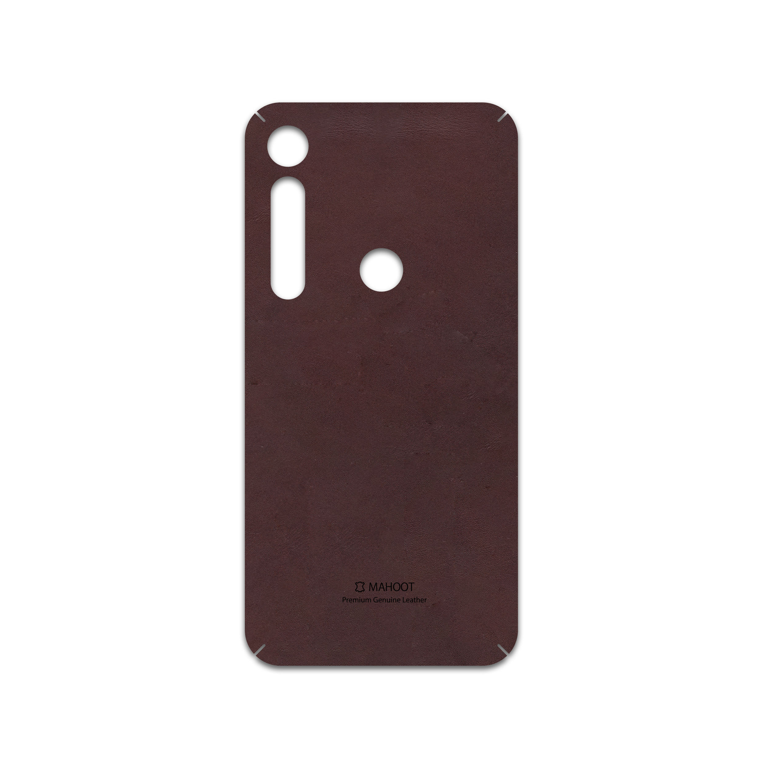 برچسب پوششی ماهوت مدل Matte-Dark-Brown-Leather مناسب برای گوشی موبایل موتورولا One Vision Plus