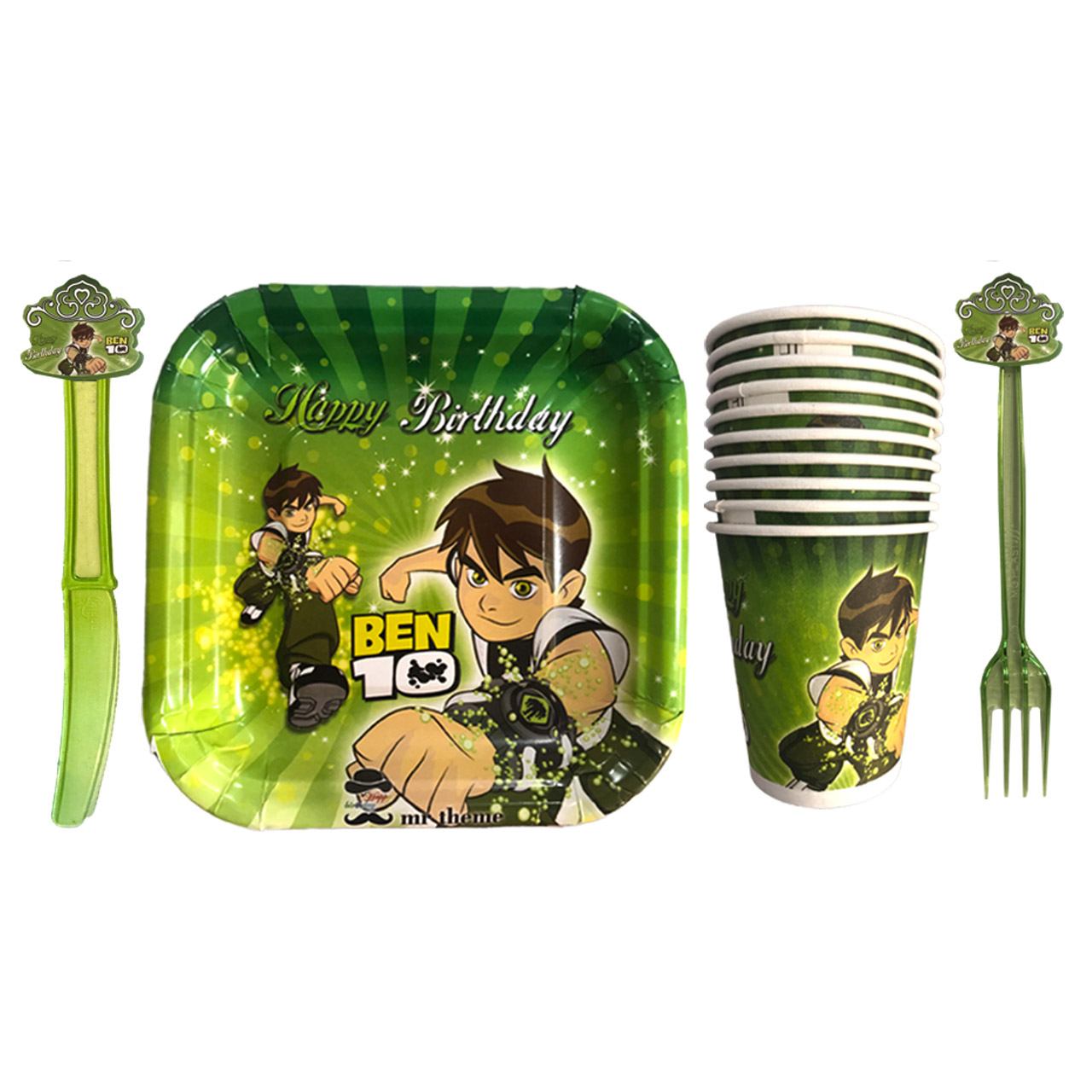 مجموعه 40 عددی تم تولد مستر تم طرح بن تن پلاس