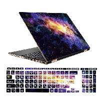 استیکر لپ تاپ طرح Space کد 03 مناسب برای لپ تاپ 156 اینچ به همراه برچسب حروف فارسی کیبورد