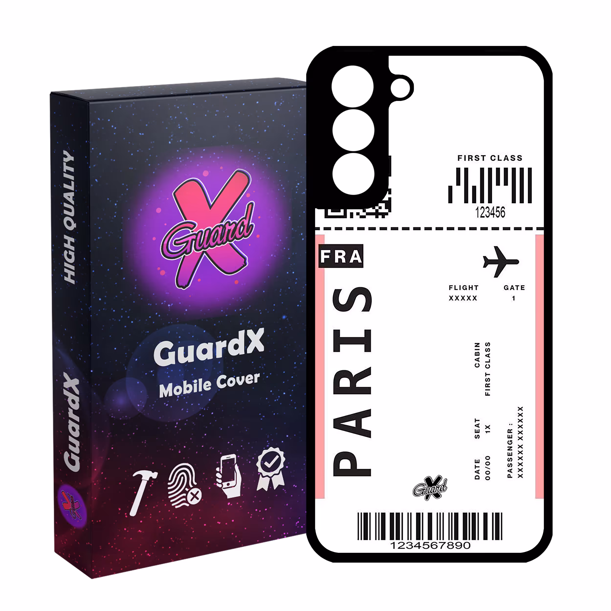 کاور گارد ایکس طرح پاریس مدل Glass10526 مناسب برای گوشی موبایل سامسونگ Galaxy S21