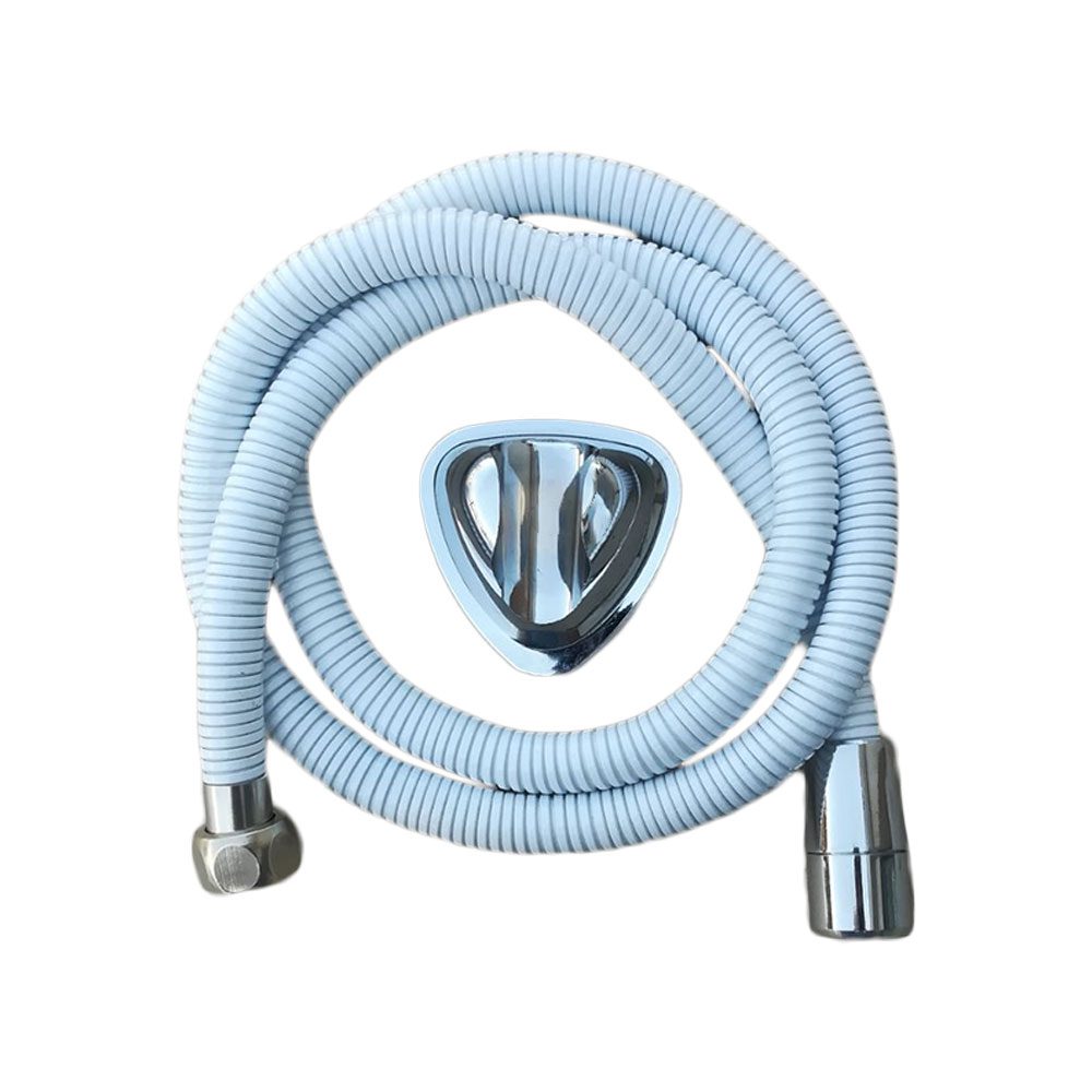 شلنگ توالت سفید کروم