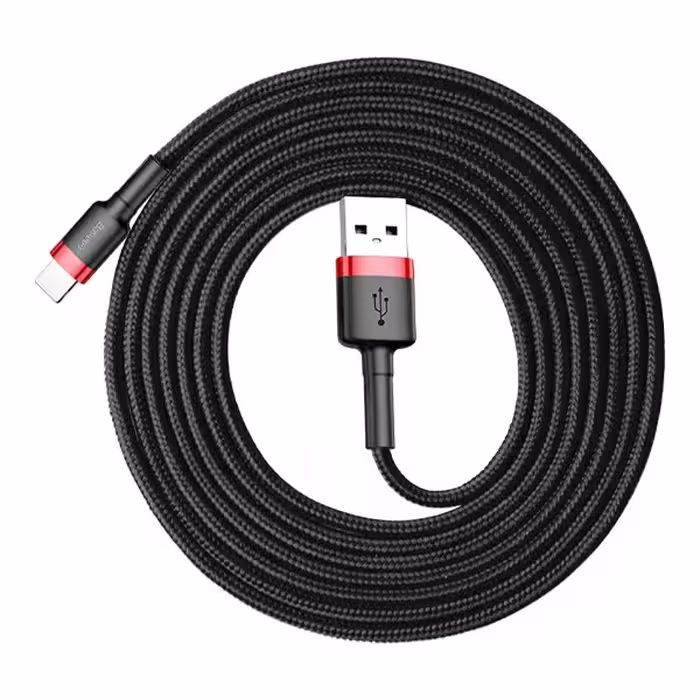 کابل تبدیل USB به لایتنینگ باسئوس مدل CALKLF-C19 Cafule طول 3 متر | کالا مکس
