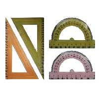 ست گونیا و نقاله مدل FLEX کد H6 مجموعه 4 عددی