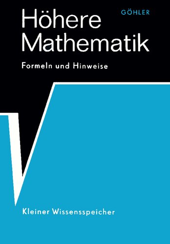 خرید و دانلود نسخه کامل کتاب Höhere Mathematik - Formeln und Hinweise