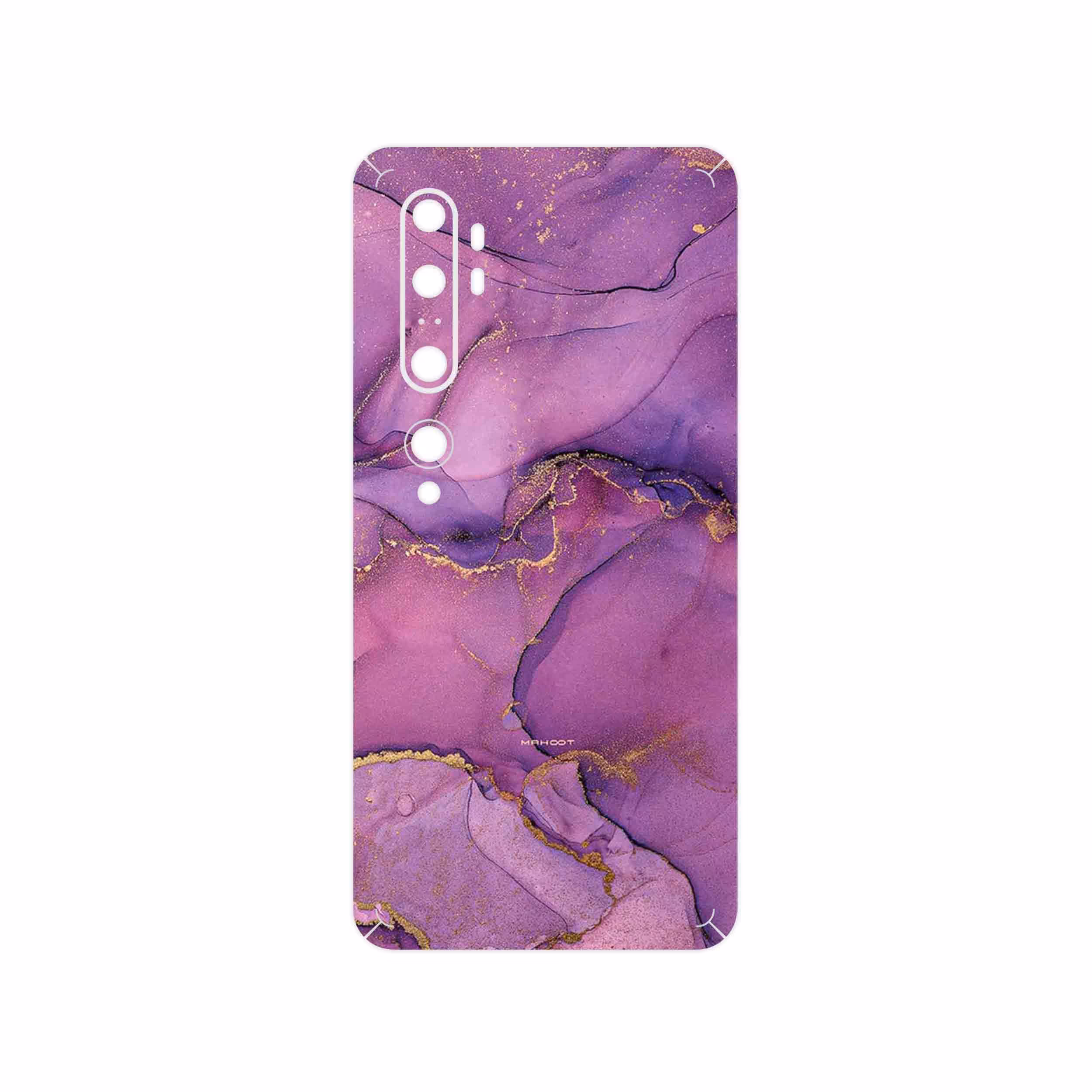 برچسب پوششی ماهوت مدل Purple Marble مناسب برای گوشی موبایل شیائومی Mi Note 10 Pro
