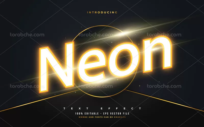 وکتور متن نئون با کیفیت | گرافیک با طعم تربچه