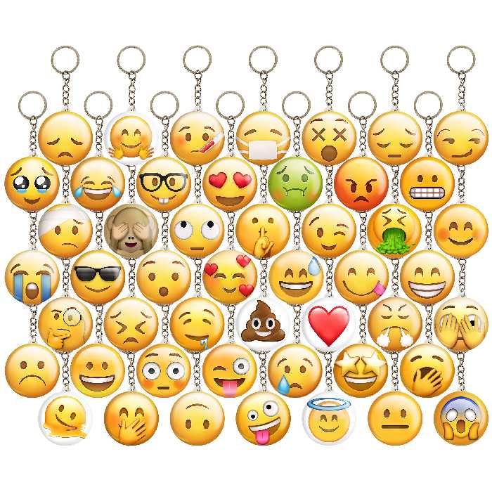 جاکلیدی خندالو مدل ایموجی Emoji کد 53 بسته 49 عددی 