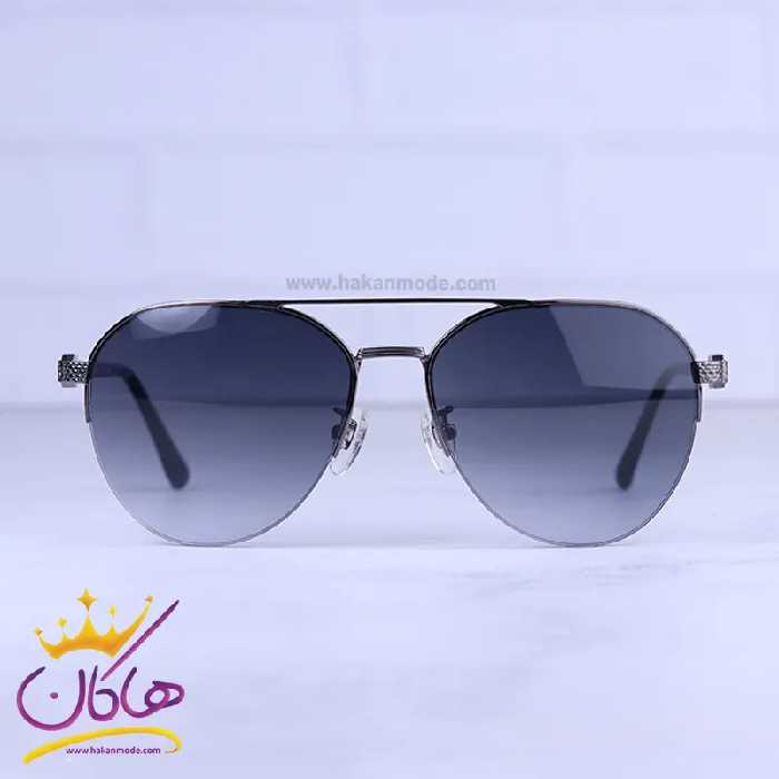 عینک آفتابی گوچی مردانه نیم فریم دودی فلزی GG1358/3