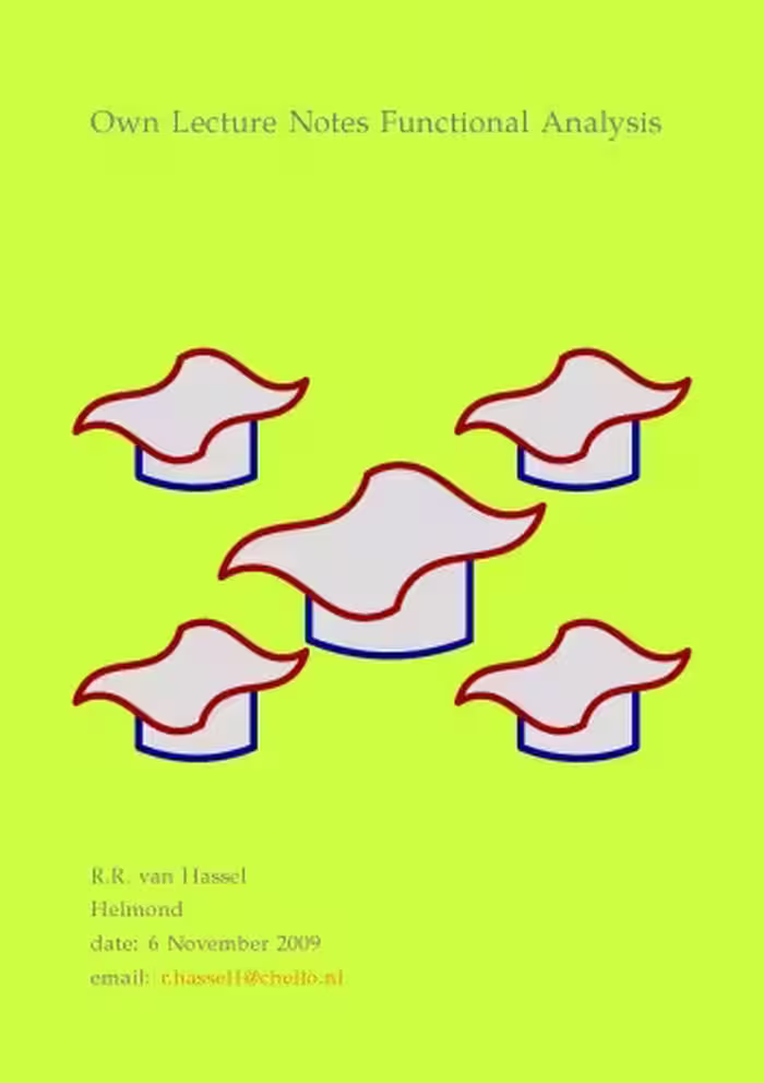 خرید و دانلود نسخه کامل کتاب Own Lecture Notes Functional Analysis
