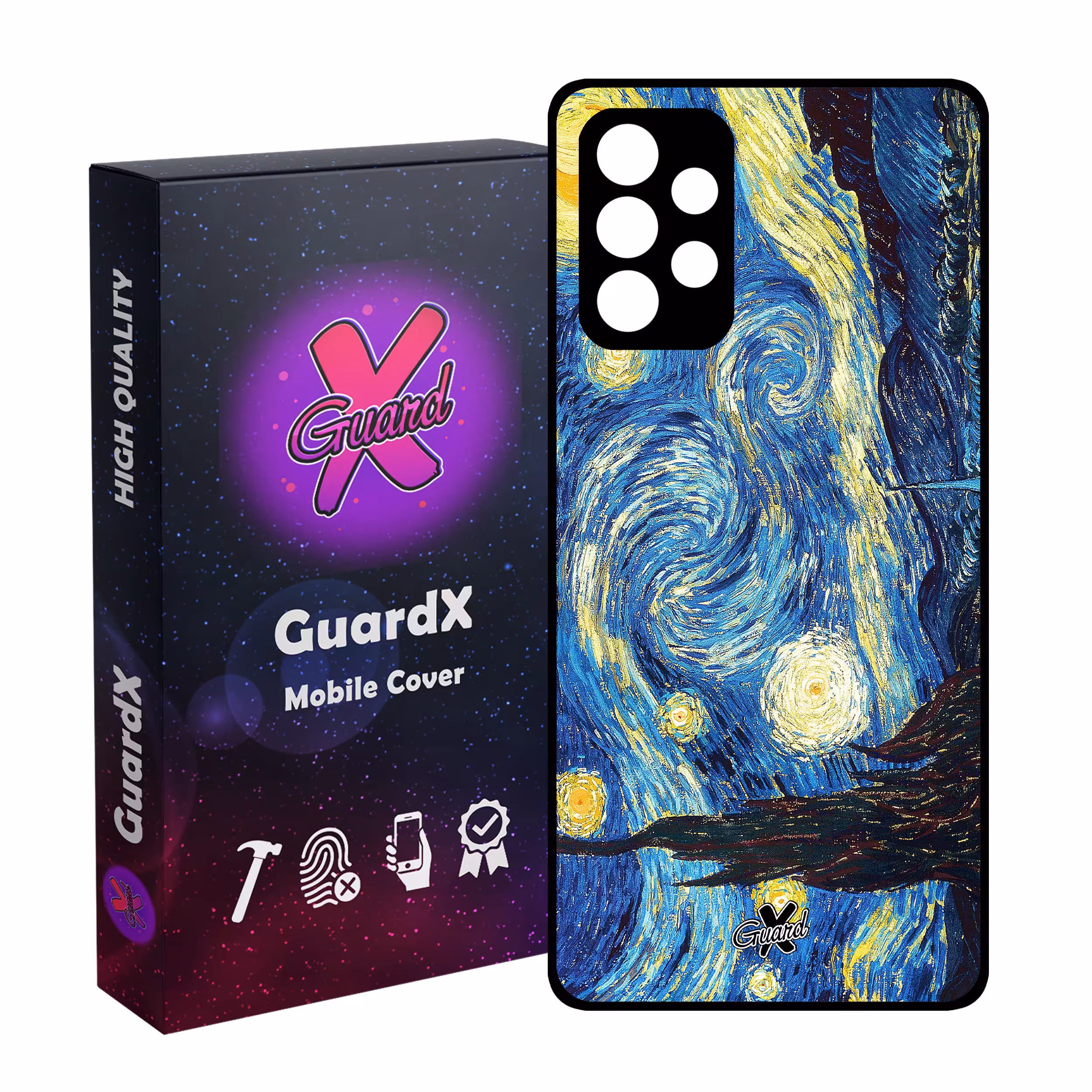 کاور گارد ایکس طرح Starry Night مدل Glass10110 مناسب برای گوشی موبایل سامسونگ Galaxy A32 4G