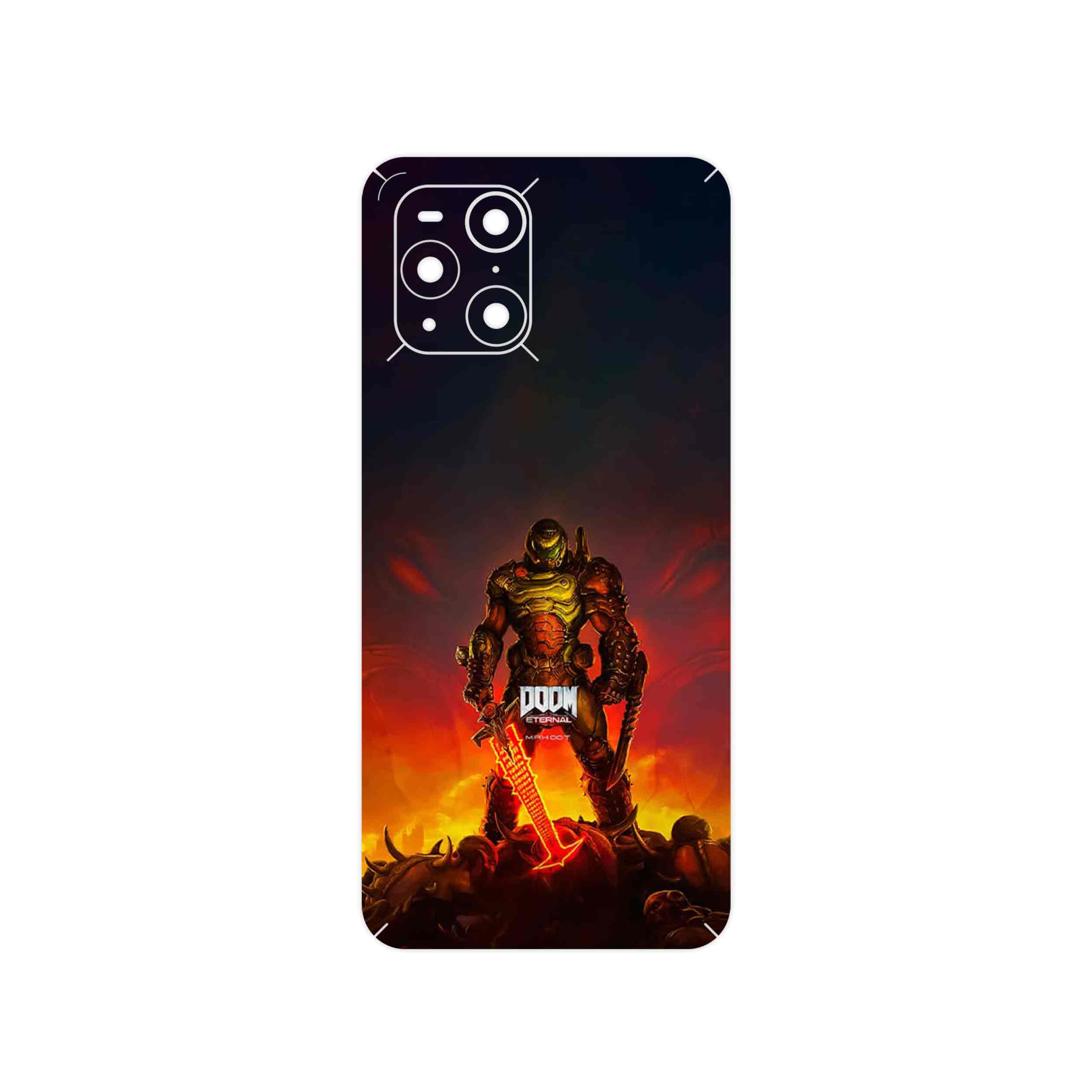 برچسب پوششی ماهوت مدل DOOM Game Series مناسب برای گوشی موبایل اپو Find X3 Pro