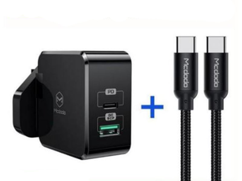 شارژر سریع و کابل شارژ مک دودو Mcdodo CH-693 PD Quick Charge Travel Charger Set 30W